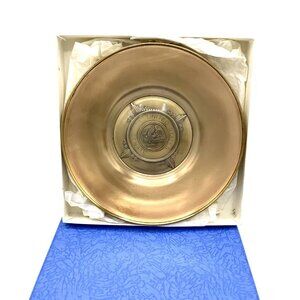 Vtg Metal Spin-Craft United States U.S. Senate Seal Plate Political Brass 6 3/8”